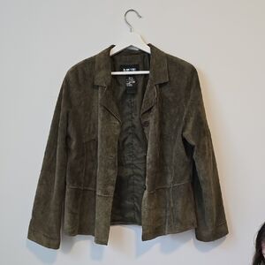 Jones New York Olive Suede Blazer